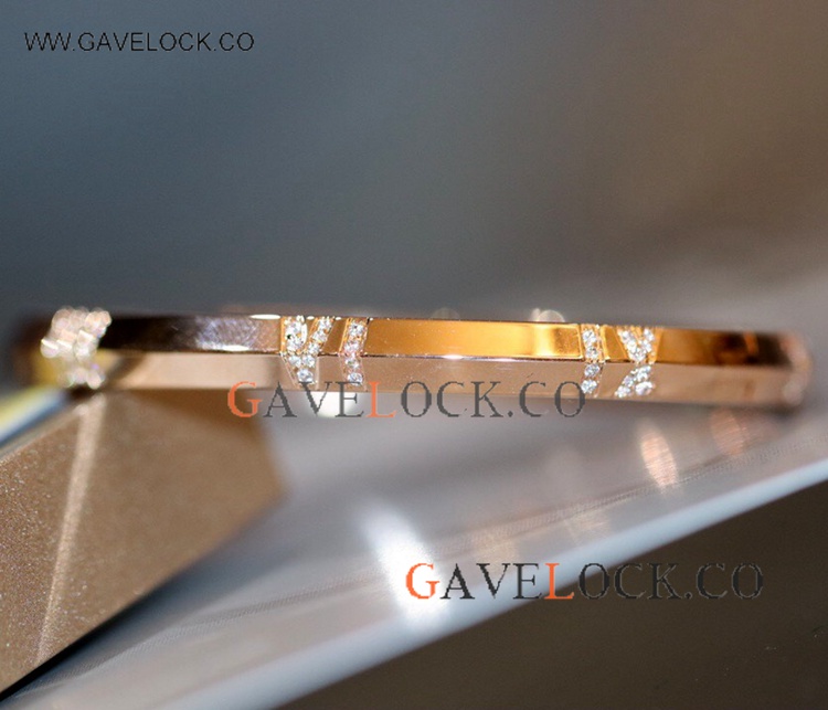 Tiffaany Atlas Bangle Rose Gold set with diamonds